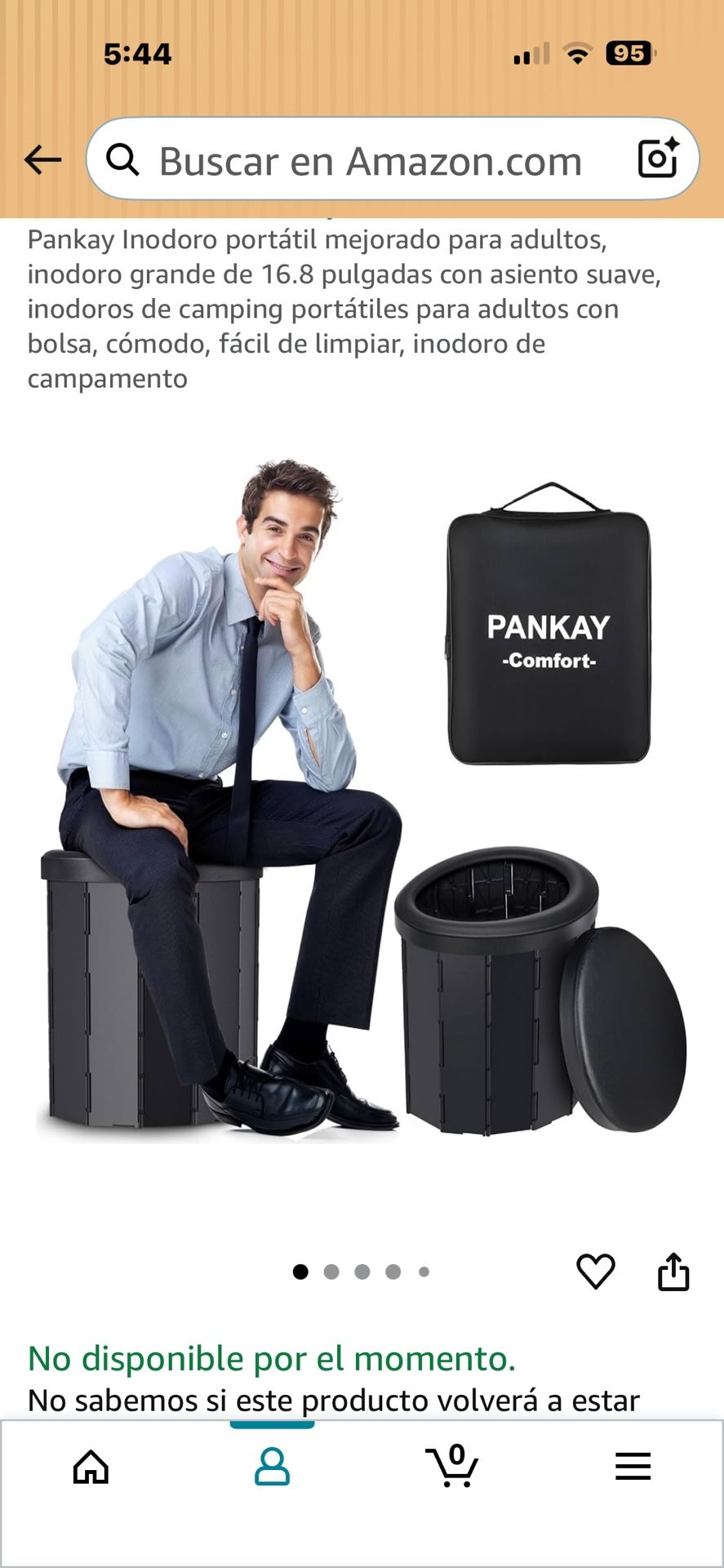 Pankay Upgraded Portable Toilet for Adults, 16.8 Inch Large Toilet with Soft Seat, Portable Camping Toilets for Adults with Bag, Comfortable, Easy to