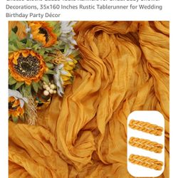 13.3 Ft Cheesecloth Table Runner 