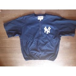 Vintage New York Yankees Majestic Quarter Zip Short Sleeve Size Men’s Large