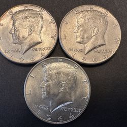 1964 JFK 90% Silver coins