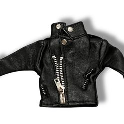RARE!! Vintage Black REAL Leather Jacket Ken Fashion Doll Barbie Line