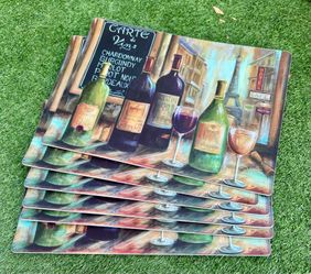 Set of 6 Wine Theme Placemats