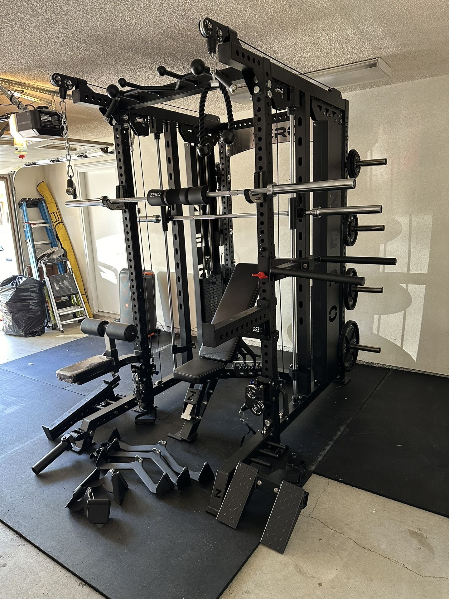 Smith Machine 500 | Adjustable Bench | 245lb Cast Iron Olympic Weights | 7ft Olympic Bar | Fitness | Gym Equipment | FREE DELIVERY/INSTALLATION 🚚 🛠️