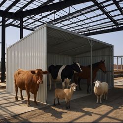 12x20 Livestock Metal Shed Cobertizo Para Ganado