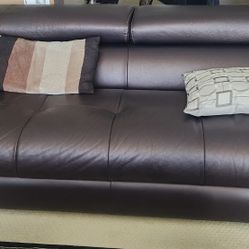 Brown Natuzzi Leather Couch