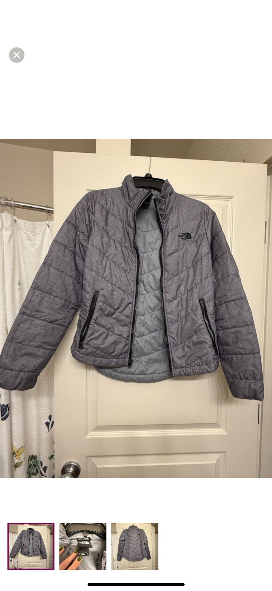 WOMENS XS NORTH FACE JACKET COAT GREY