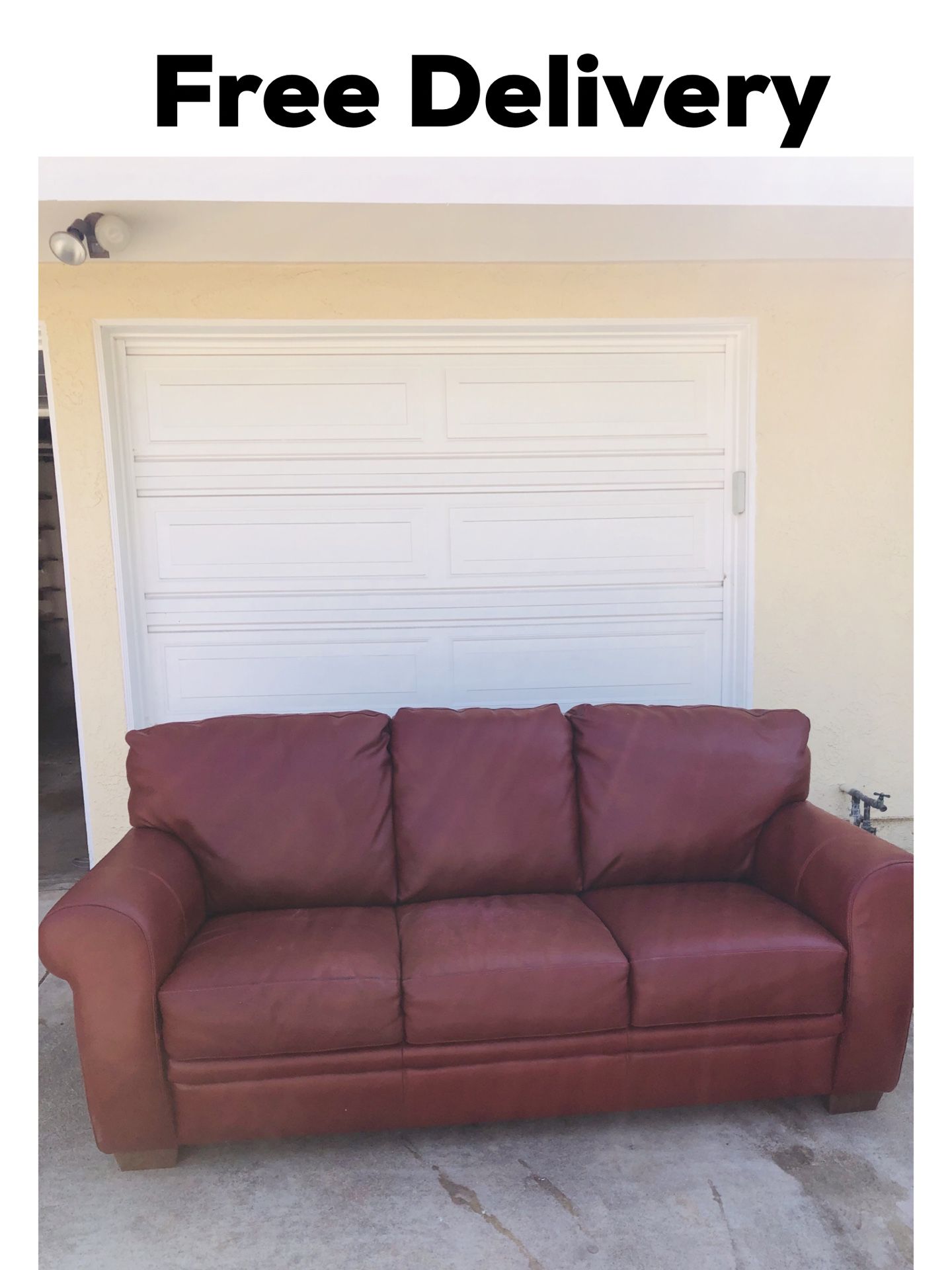 Leather Red Sectional Loveseat Couch sofa
