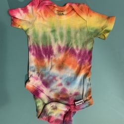 Tie-dye baby onesie