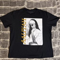Vintage Aaliyah Black TShirt Adult Size XL Trademark Of Aaliyah LLC 90s