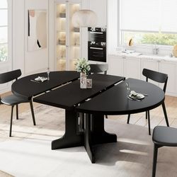 *Brand New* 59" Extendable Modern Dining Table, Black