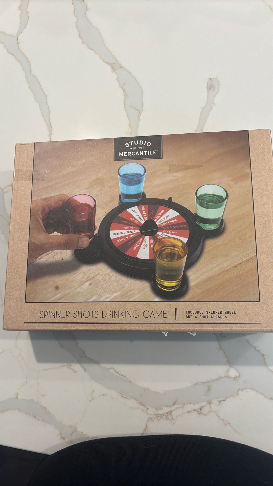 Spinner shots drinking game