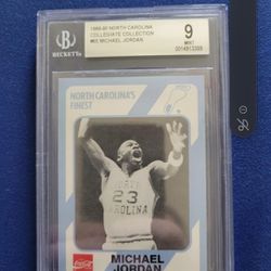 1989-90 Collegiate Collection #65 Michael Jordan - Carolina's Finest -BGS 9-MINT Thumbnail