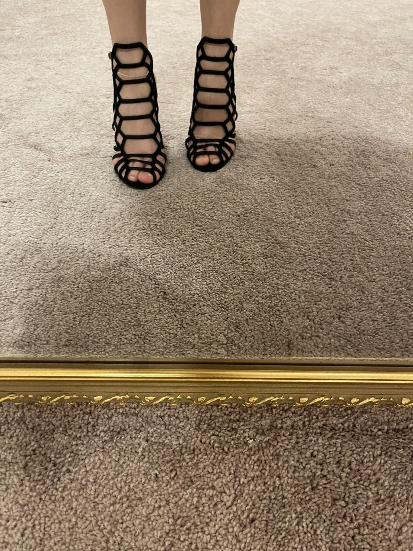 Steve Madden Black Strappy Heels