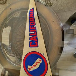 Vintage California Angels felt penant flag.
