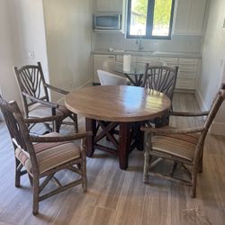 Solid Wood Table And Chairs