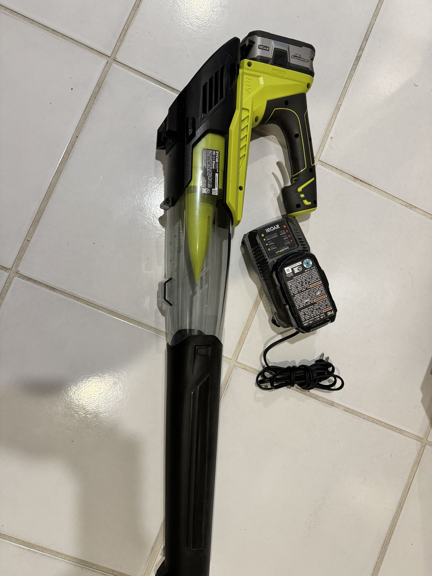 Ryobi 18 Volt Leaf Blower With Charger