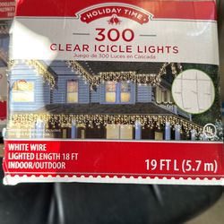 Clear Icicle Lights Indoor/outdoor