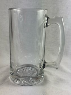 Heavy Duty 25 oz Clear Glass Beer Mug / Stein - Great Condition