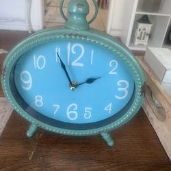 Two decoration clocks and ceramic decoration elephant $5 each