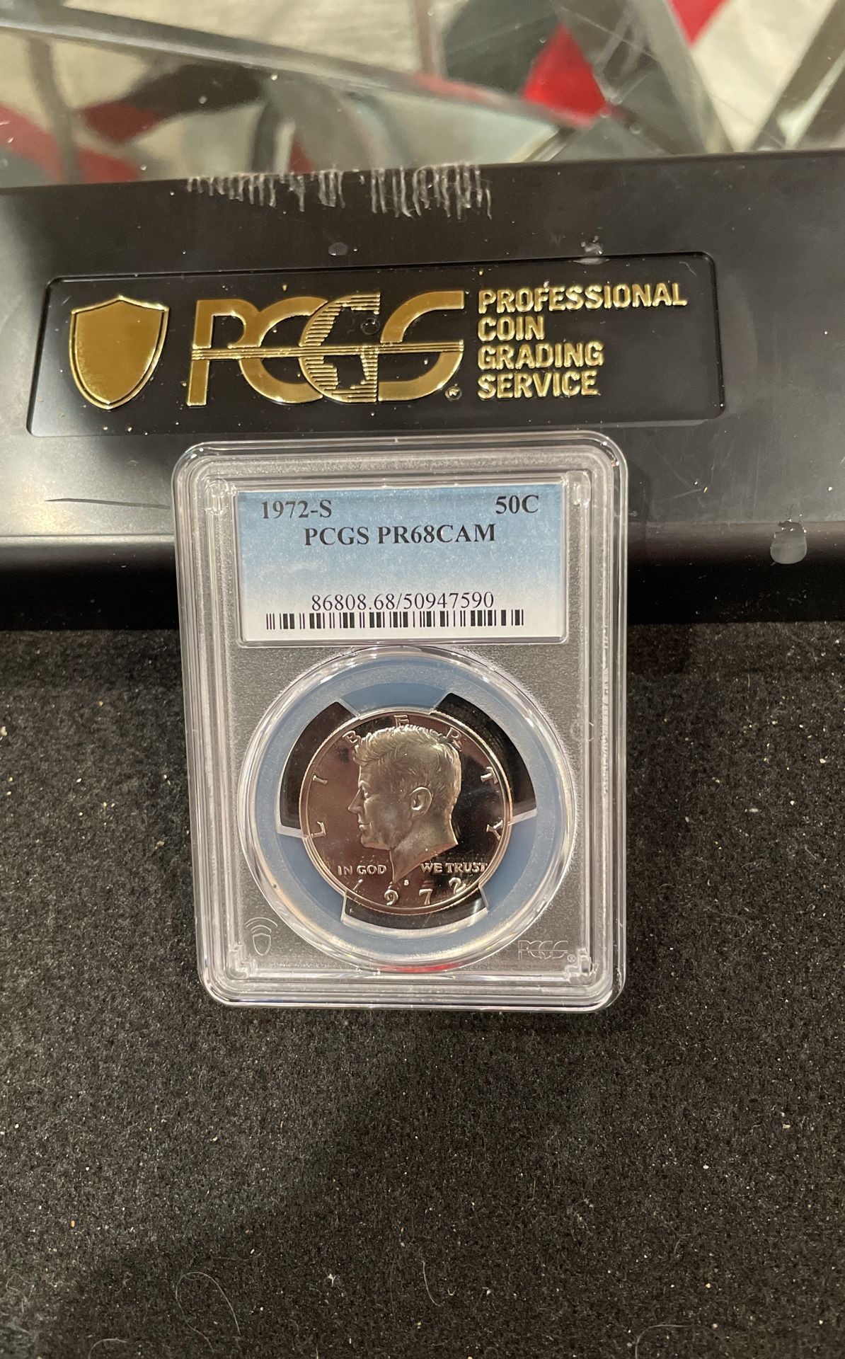 1972 S Gem Proof Kennedy Half Dollar Graded At PR68 Deep Cameo B-13