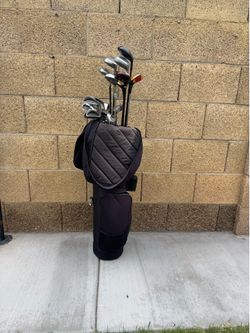 Golf clubs with bag