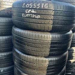 Used Tires 205/55/16 Kumho 95% Tread Life 