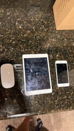 iPhone 6, iPad mini 2 and 1st gen Apple mouse