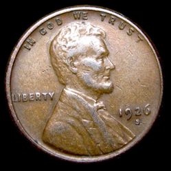 1926 S Wheat Penny - Circulated 