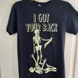 I Got Your Back Black Halloween Adult T-shirt Sz S