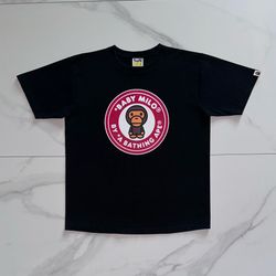 BAPE Colors Milo Busy Works Tee Black Red Baby Milo T-Shirt Size XL