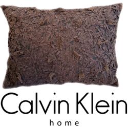 CALVIN KLEIN Silk Decorative Throw Pillow 12 X 16