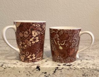 Starbucks 35th Anniversary Coffee Mug Cup 2007 2008 Brown Copper Design Siren Mascot Mermaid Logo
