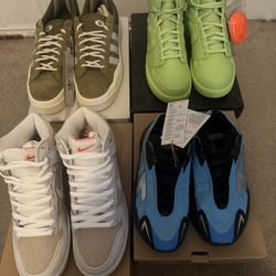 Yeezy, Dunks, Jordan, Bad Bunny Adidas. Price In Description