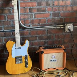 Fender Telecaster and Orange Amp 