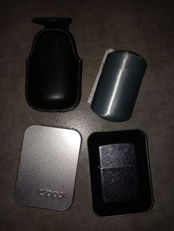 Zippo Lighter And Portable Odorless Ashtray