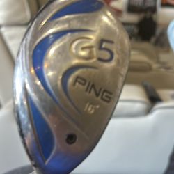 Ping 16° Stiff Shaft, G5 Hybrid Golf Club