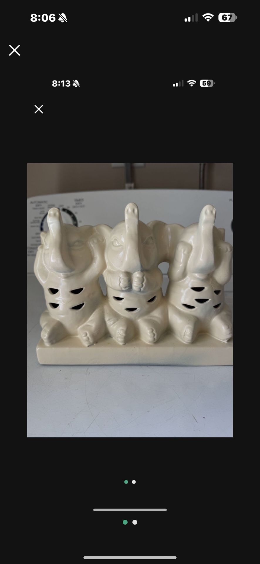HomeGoods ceramic see no evil speak no evil here no evil home decor