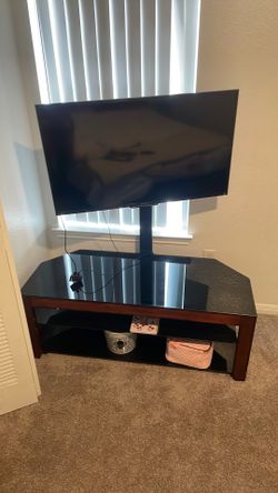 Glass tv stand