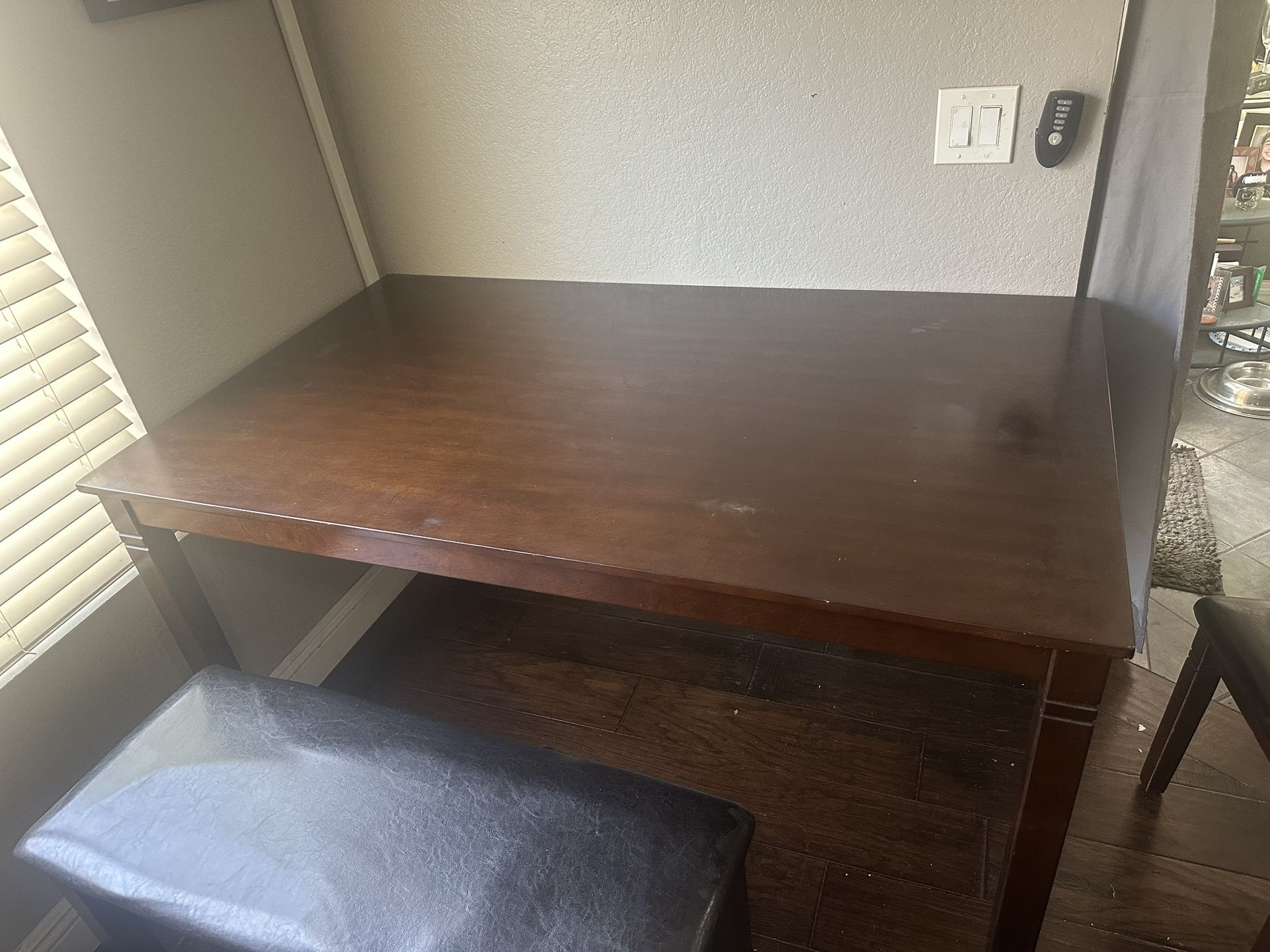 6 Piece Dining Table Set Table 4 Chairs and Stool