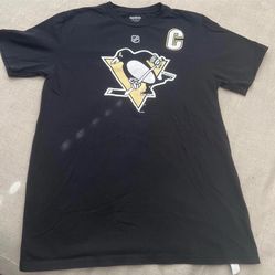 Reebok Pittsburgh Penguins Sidney Crosby NHL Black Shirt Size M