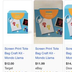 Mondo llama screen print tote kit