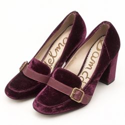 Sam Edelman Velvet Block Heel Loafer Pumps