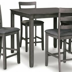 New 5 Pc Counter Height Table Set