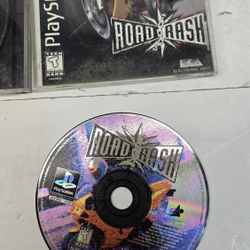 PS1 Playstation Video Games Retro Road Rash Vintage Sony Man Cave Manual and disk only!!!
