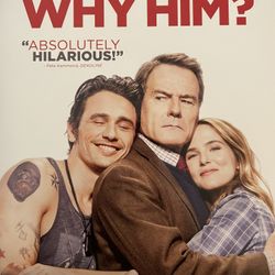WHY HIM? (Blu-Ray + DVD + Digital-2016) James Franco + Bryan Cranston!
