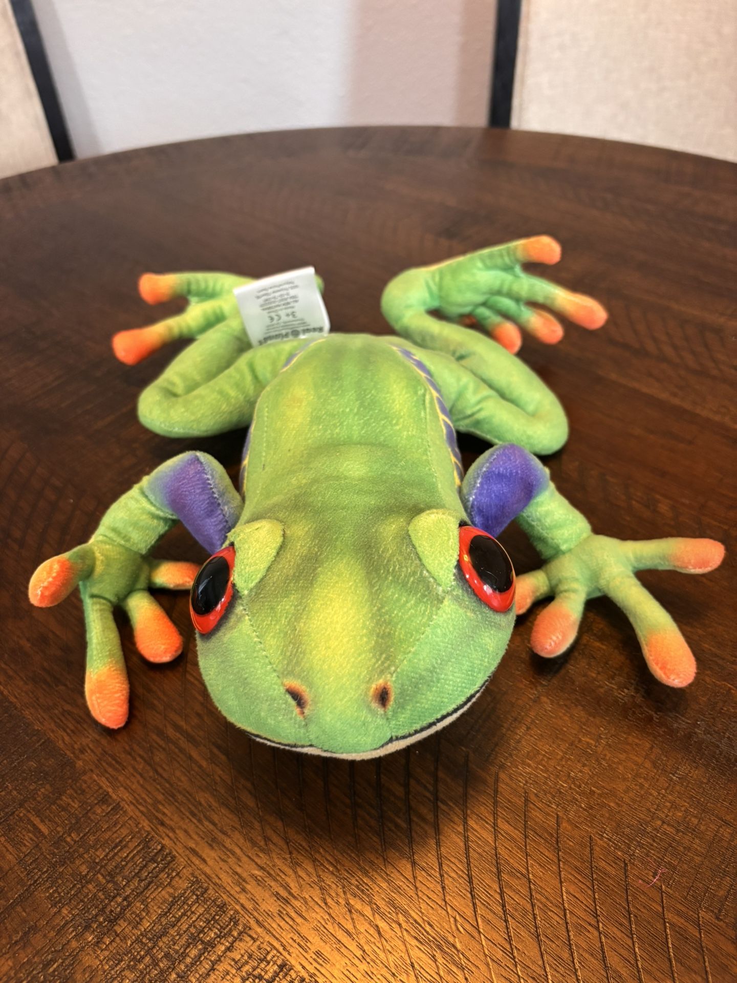 Fiesta Rainforest Tree Frog Plush Green-Blue-Orange 8''