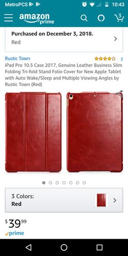 Leather iPad case 10.5