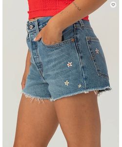 LEVI'S 501 Womens High Rise Denim Shorts