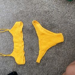 Yellow Two Piece Bikini 