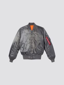 Alpha Industries MA-1 Heritage Bomber Jacket L Gunmetal Flight Jacket